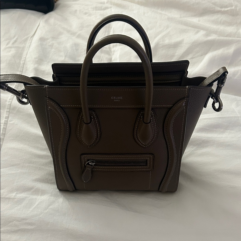 Celine Dark Brown Satchel Bag